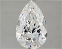 Natural Diamond 1.50 Carats, Pear with  Cut, F Color, VVS2 Clarity and Certified by GIA