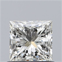 Natural Diamond 0.64 Carats, Princess with  Cut, J Color, VVS2 Clarity and Certified by GIA