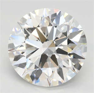 Picture of Lab Grown Diamond 3.06 Carats, Round with Ideal Cut, D Color, IF Clarity and Certified by IGI