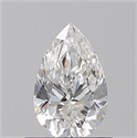 Natural Diamond 0.61 Carats, Pear with  Cut, G Color, VVS2 Clarity and Certified by GIA