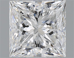 Picture of Natural Diamond 1.02 Carats, Princess with  Cut, E Color, VVS2 Clarity and Certified by GIA
