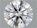 Lab Grown Diamond 1.08 Carats, Round with Ideal Cut, D Color, VVS2 Clarity and Certified by IGI