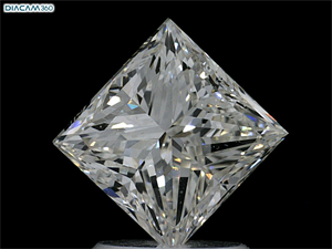 Picture of Natural Diamond 2.25 Carats, Princess with  Cut, F Color, SI2 Clarity and Certified by GIA