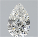 Natural Diamond 0.50 Carats, Pear with  Cut, G Color, VVS1 Clarity and Certified by GIA