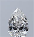Natural Diamond 0.50 Carats, Pear with  Cut, H Color, VS2 Clarity and Certified by GIA
