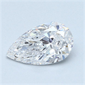 Diamante Natural 0.90 quilates, De pera , Color D, claridad SI2 y certificado GIA