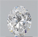 Natural Diamond 0.70 Carats, Oval with  Cut, D Color, VS2 Clarity and Certified by GIA