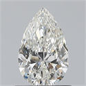 Natural Diamond 0.71 Carats, Pear with  Cut, H Color, VVS2 Clarity and Certified by GIA