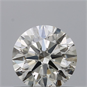 Natural Diamond 0.60 Carats, Round with Excellent Cut, K Color, SI1 Clarity and Certified by GIA