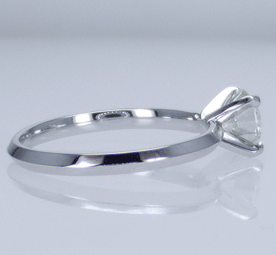 Anillo de compromiso con filo de cuchillo de 2 mm, ajuste cómodo