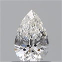 Natural Diamond 0.60 Carats, Pear with  Cut, E Color, VS2 Clarity and Certified by GIA