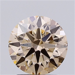 Picture of Lab Grown Diamond 2.03 Carats, Round with Excellent Cut, Fancy Light Brown Color, VS2 Clarity and Certified by IGI
