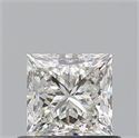 Natural Diamond 0.60 Carats, Princess with  Cut, J Color, VS2 Clarity and Certified by GIA