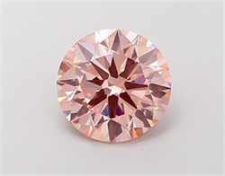 Picture of Lab Grown Diamond 1.50 Carats, Round with Ideal Cut, Fancy Pink Color, VS2 Clarity and Certified by IGI