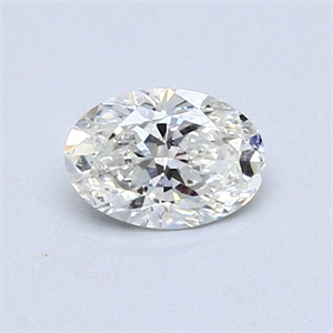 Picture of Natural Diamond 0.51 Carats, Oval with  Cut, H Color, SI2 Clarity and Certified by GIA
