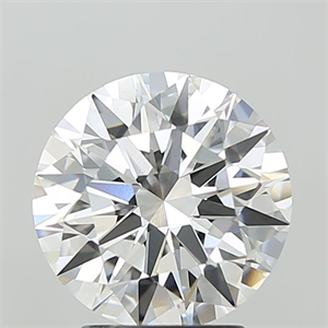 Picture of Lab Grown Diamond 3.07 Carats, Round with Ideal Cut, E Color, VVS2 Clarity and Certified by IGI