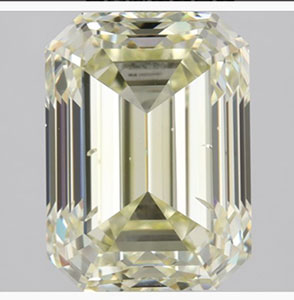 Foto Diamante natural talla Enerald, 2,51 quilates, color W a X, claridad SI2, certificado por GIA de