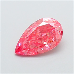 Picture of Lab Grown Diamond 1.53 Carats, Pear with  Cut, Fancy Vivid Pink Color, VVS2 Clarity and Certified by IGI