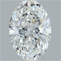 Natural Diamond 1.30 Carats, Oval with  Cut, G Color, I1 Clarity and Certified by GIA