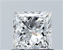 Natural Diamond 0.70 Carats, Princess with  Cut, E Color, SI1 Clarity and Certified by GIA
