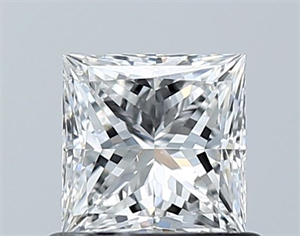 Picture of Natural Diamond 0.70 Carats, Princess with  Cut, E Color, SI1 Clarity and Certified by GIA
