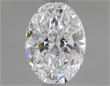 Natural Diamond 0.52 Carats, Oval with  Cut, D Color, VVS2 Clarity and Certified by GIA