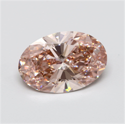 Picture of Lab Grown Diamond 2.17 Carats, Oval with  Cut, Fancy Vivid Pink Color, VS1 Clarity and Certified by IGI