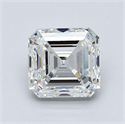 Natural Diamond 1.50 Carats, Asscher with  Cut, G Color, VS1 Clarity and Certified by GIA
