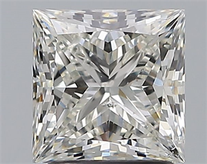 Picture of Natural Diamond 2.01 Carats, Princess with  Cut, I Color, SI2 Clarity and Certified by GIA