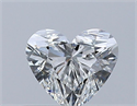 Natural Diamond 0.36 Carats, Heart with  Cut, F Color, VVS2 Clarity and Certified by GIA