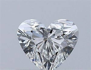 Picture of Natural Diamond 0.36 Carats, Heart with  Cut, F Color, VVS2 Clarity and Certified by GIA