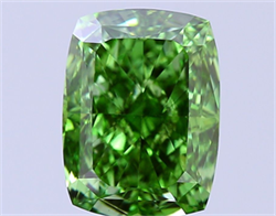 Picture of Lab Grown Diamond 1.97 Carats, CUSHION MODIFIED with  Cut, Fancy Vivid Green Color, VS1 Clarity and Certified by IGI