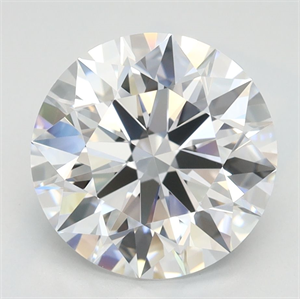 Picture of Lab Grown Diamond 2.75 Carats, Round with Ideal Cut, D Color, VVS1 Clarity and Certified by IGI