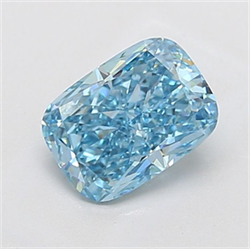 Picture of Lab Grown Diamond 2.02 Carats, CUSHION MODIFIED with  Cut, Fancy Vivid Blue Color, VS2 Clarity and Certified by IGI