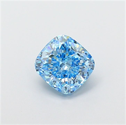 Picture of Lab Grown Diamond 1.51 Carats, CUSHION MODIFIED with  Cut, Fancy Vivid Blue Color, VS1 Clarity and Certified by IGI