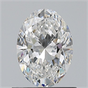 Natural Diamond 0.70 Carats, Oval with  Cut, F Color, VS2 Clarity and Certified by GIA