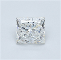 Natural Diamond 0.61 Carats, Princess with  Cut, H Color, VVS1 Clarity and Certified by GIA