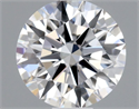 Natural Diamond 0.41 Carats, Round with Excellent Cut, D Color, VVS1 Clarity and Certified by GIA