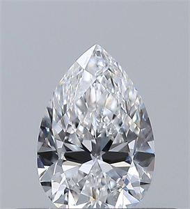 Picture of Natural Diamond 0.30 Carats, Pear with  Cut, D Color, VS2 Clarity and Certified by GIA