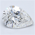 Diamante Natural 1.77 quilates, De pera , Color F, claridad SI1 y certificado GIA