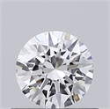 Natural Diamond 0.40 Carats, Round with Excellent Cut, D Color, VVS2 Clarity and Certified by GIA