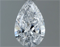 Natural Diamond 0.50 Carats, Pear with  Cut, D Color, SI1 Clarity and Certified by GIA