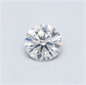 Diamante Natural 0.40 quilates, Redondo , Color F, claridad I1 y certificado GIA
