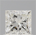 Natural Diamond 0.55 Carats, Princess with  Cut, I Color, SI1 Clarity and Certified by GIA