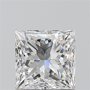 Picture of Natural Diamond 0.91 Carats, Princess with  Cut, F Color, VS1 Clarity and Certified by GIA