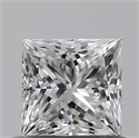 Natural Diamond 0.60 Carats, Princess with  Cut, F Color, VS2 Clarity and Certified by GIA