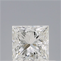 Natural Diamond 0.55 Carats, Princess with  Cut, H Color, VVS2 Clarity and Certified by IGI