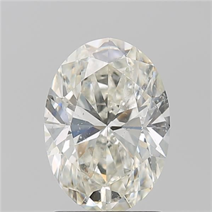 Picture of Natural Diamond 1.70 Carats, Oval with  Cut, J Color, SI2 Clarity and Certified by GIA