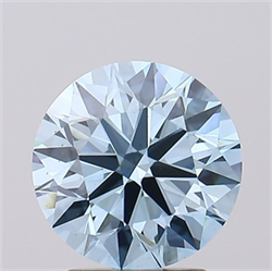 Picture of Lab Grown Diamond 2.51 Carats, Round with Ideal Cut, Fancy Intense Blue Color, VS1 Clarity and Certified by IGI