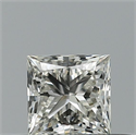 Natural Diamond 0.40 Carats, Princess with  Cut, J Color, IF Clarity and Certified by GIA